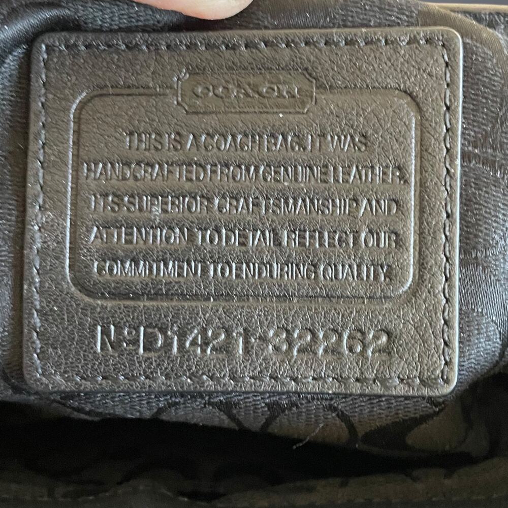 Coach Pebbled Black Leather Shoulder Bag - Picture 15 of 15